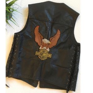 Vintage Harley Davidson Leather Vest